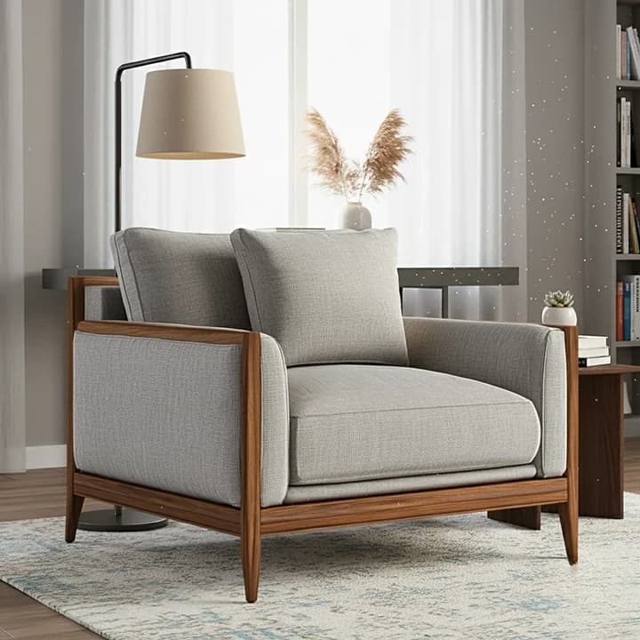 Modern gray armchair